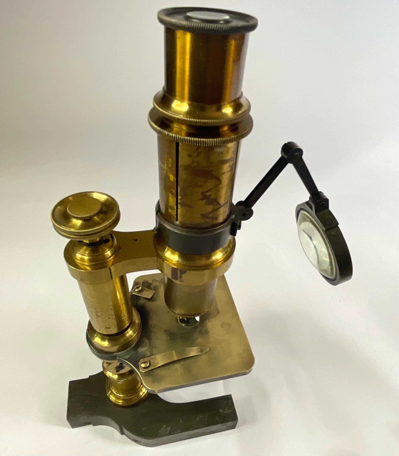 Antique French Microscope With Case And Accessories, 1870. Medical Scientific. photo Home Decor
