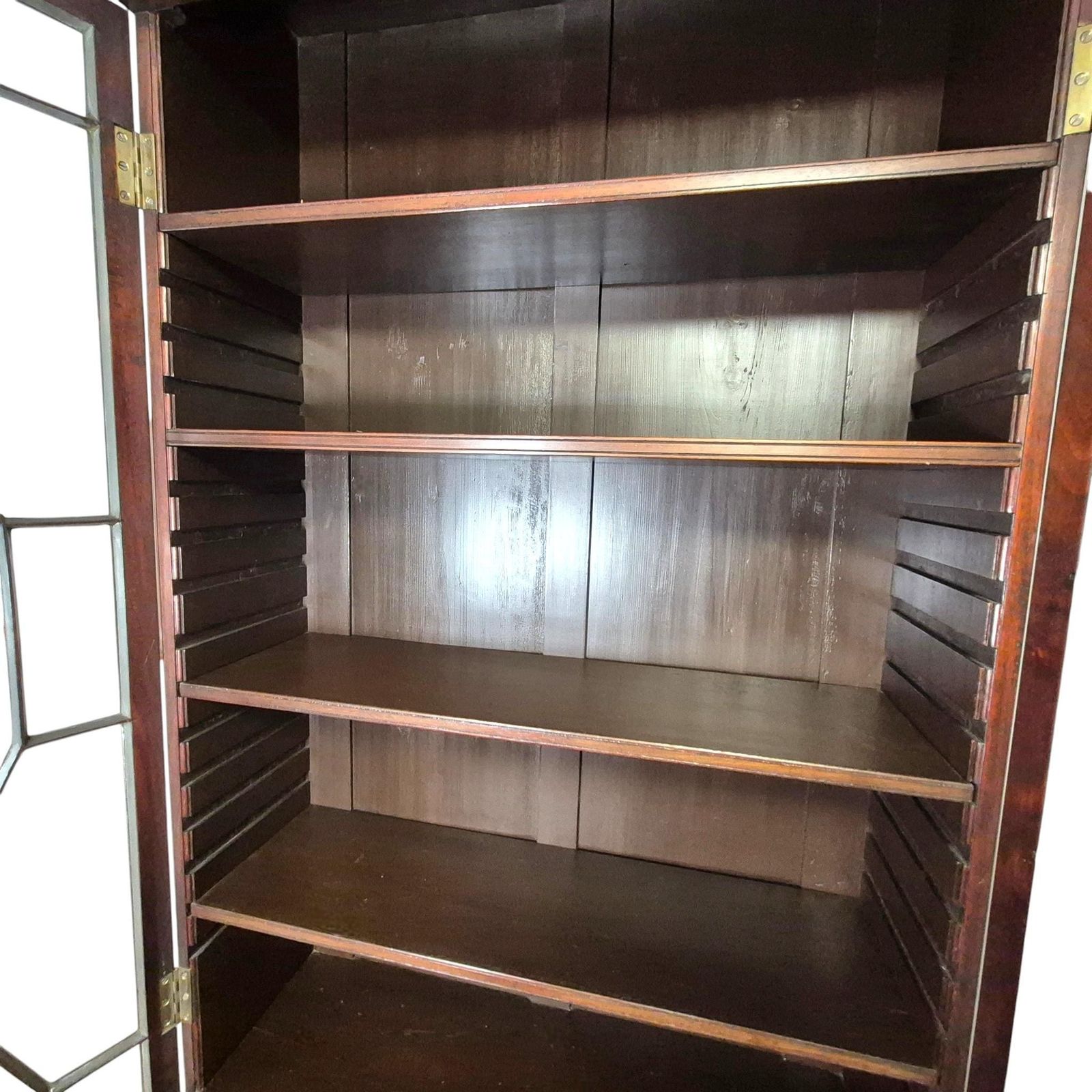Late Victorian Mahogany Bureau Bookcase | Antique Secretaire Bookcase | Glazed Display Cabinet | Georgian Style Writing Bureau photo vintage