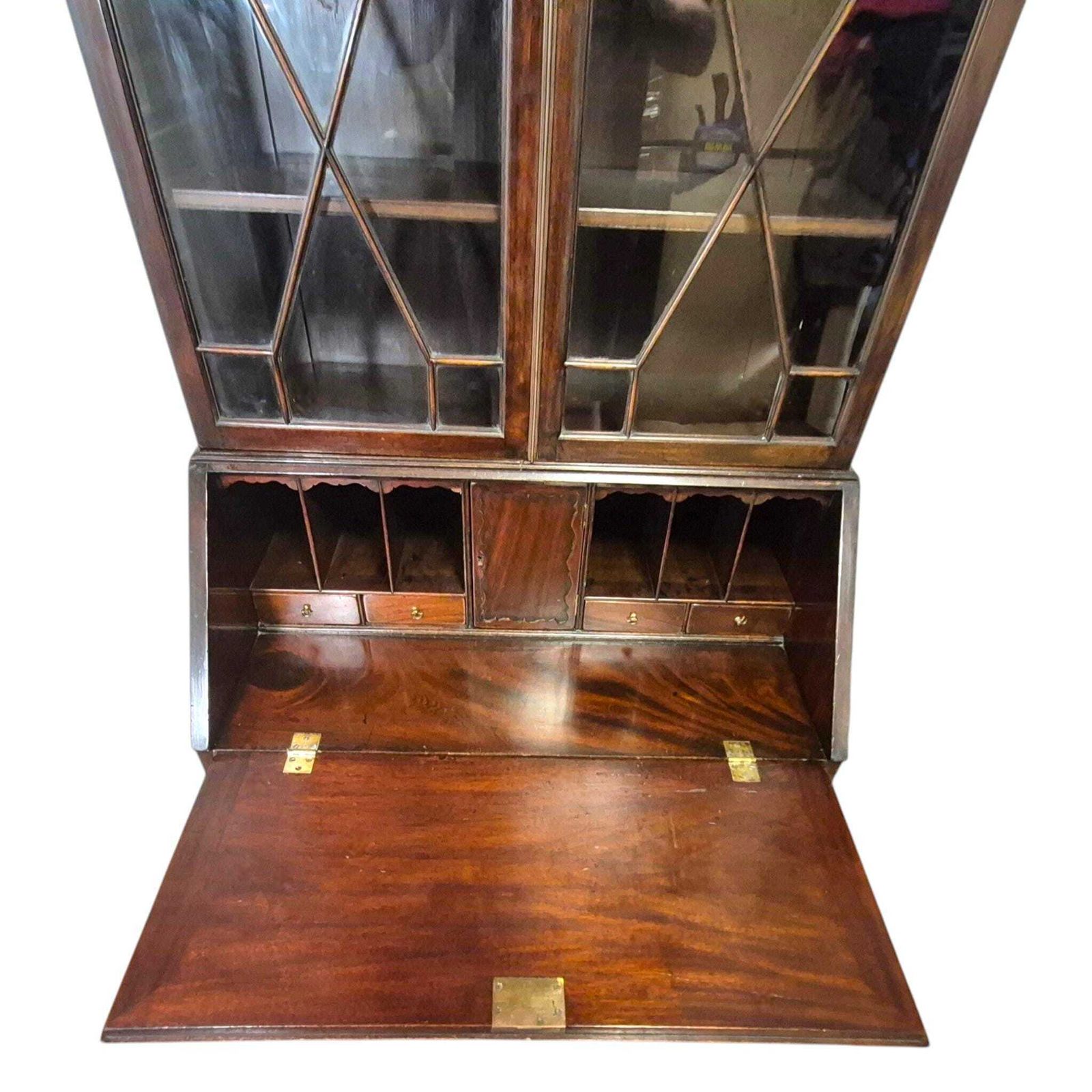 photo for sale Late Victorian Mahogany Bureau Bookcase | Antique Secretaire Bookcase | Glazed Display Cabinet | Georgian Style Writing Bureau