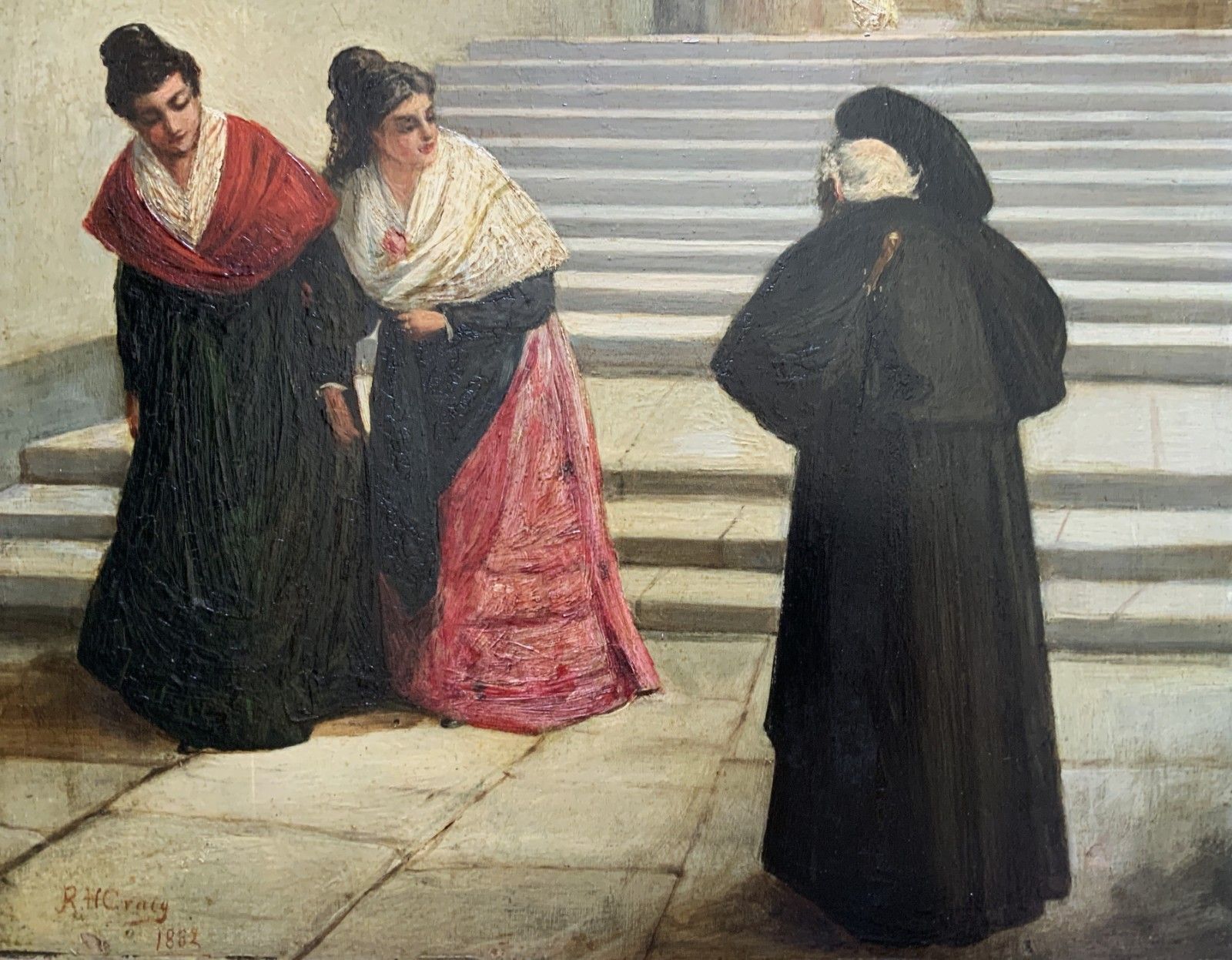 photo furniture His Reverence Oil On Panel Painting By Robert Henry Craig (1858–1922)