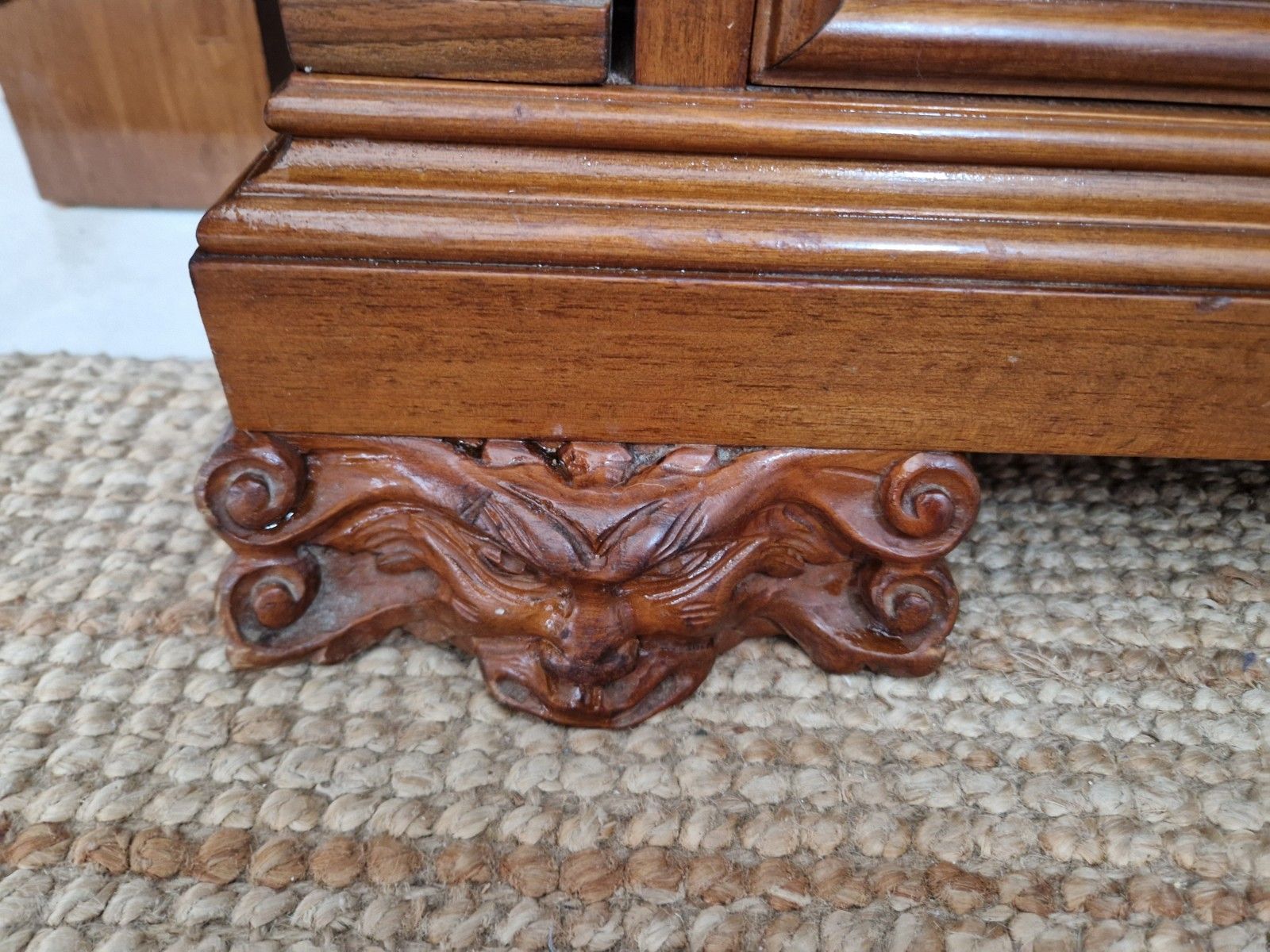 Antique Renaissance King Size Bed And Pair Of Nightstands Carved Wood Angels photo buy