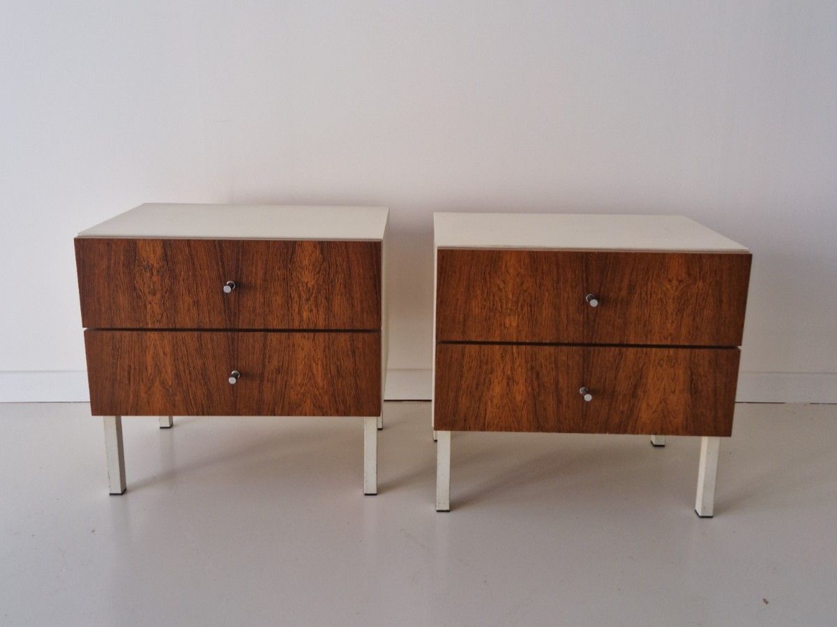 Furniture Pair Of 1970s Bedside Cabinets Space Age George Nelson Era Interior Design photo