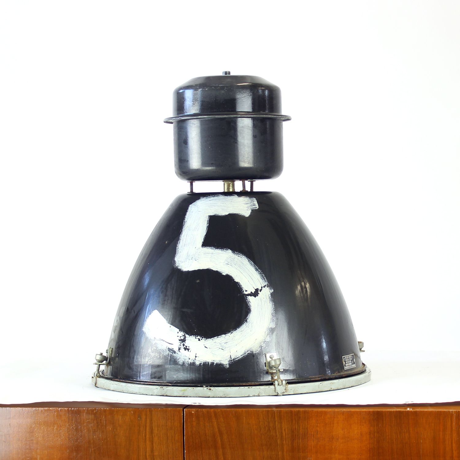 Extra Large Industrial Enamel Pendant Lights By Elektrosvit, Czechoslovakia 1960s
