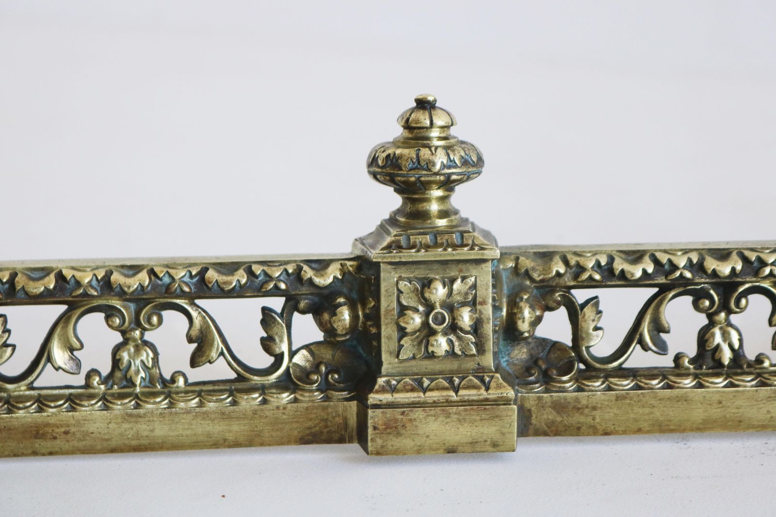 Antique 19th Century French Louis XVI Style Adjustable Bronze Fireplace Fender photo Home Fixtures
