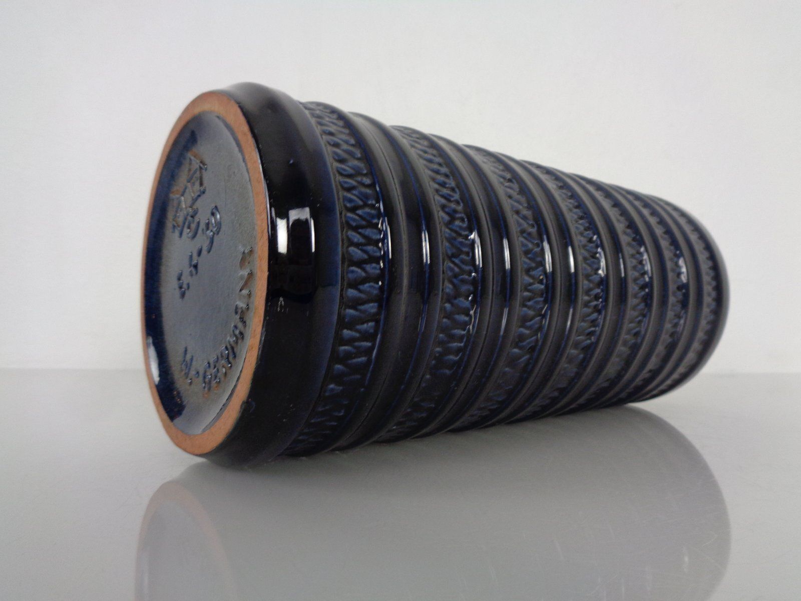 Home Decor Dark Blue E4 30 Ceramic Vase From Carstens Tönnieshof, Germany, 1960s photo