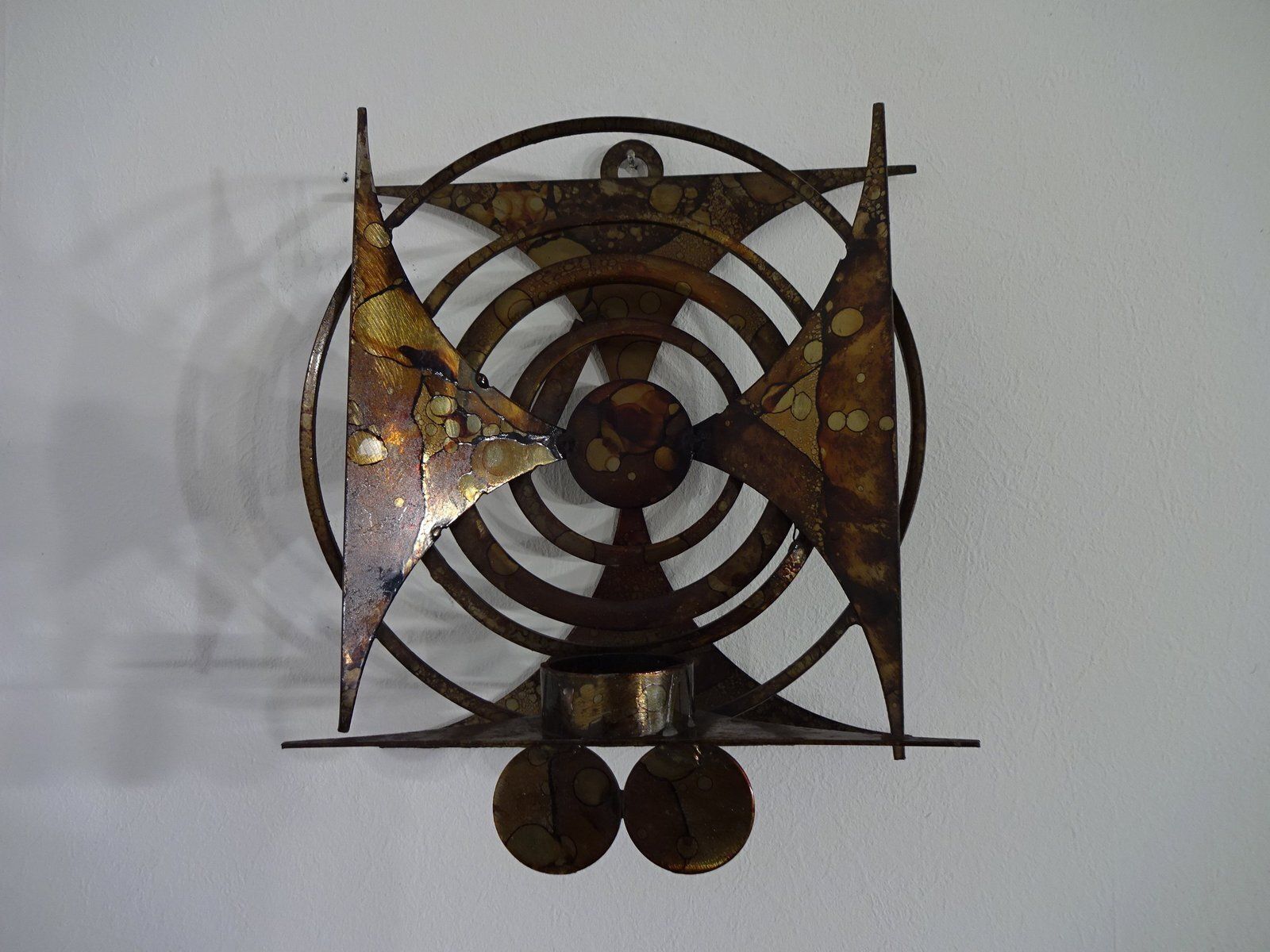 Brutalist Iron Candleholder By Henrik Horst, Denmark, 1960s