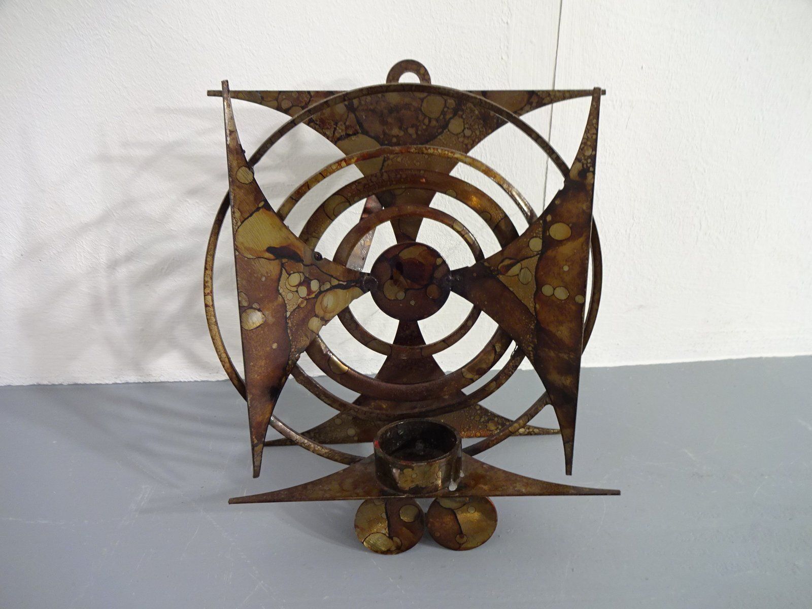 photo for sale Brutalist Iron Candleholder By Henrik Horst, Denmark, 1960s