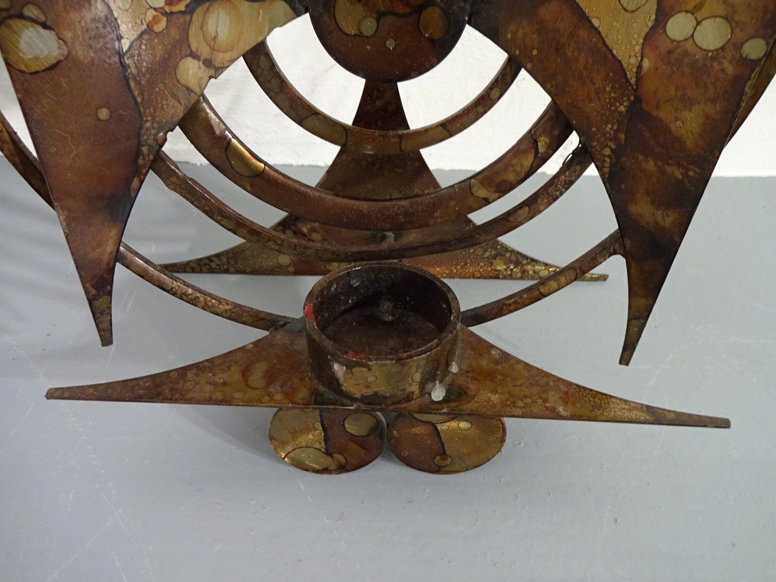 Home Decor Brutalist Iron Candleholder By Henrik Horst, Denmark, 1960s photo