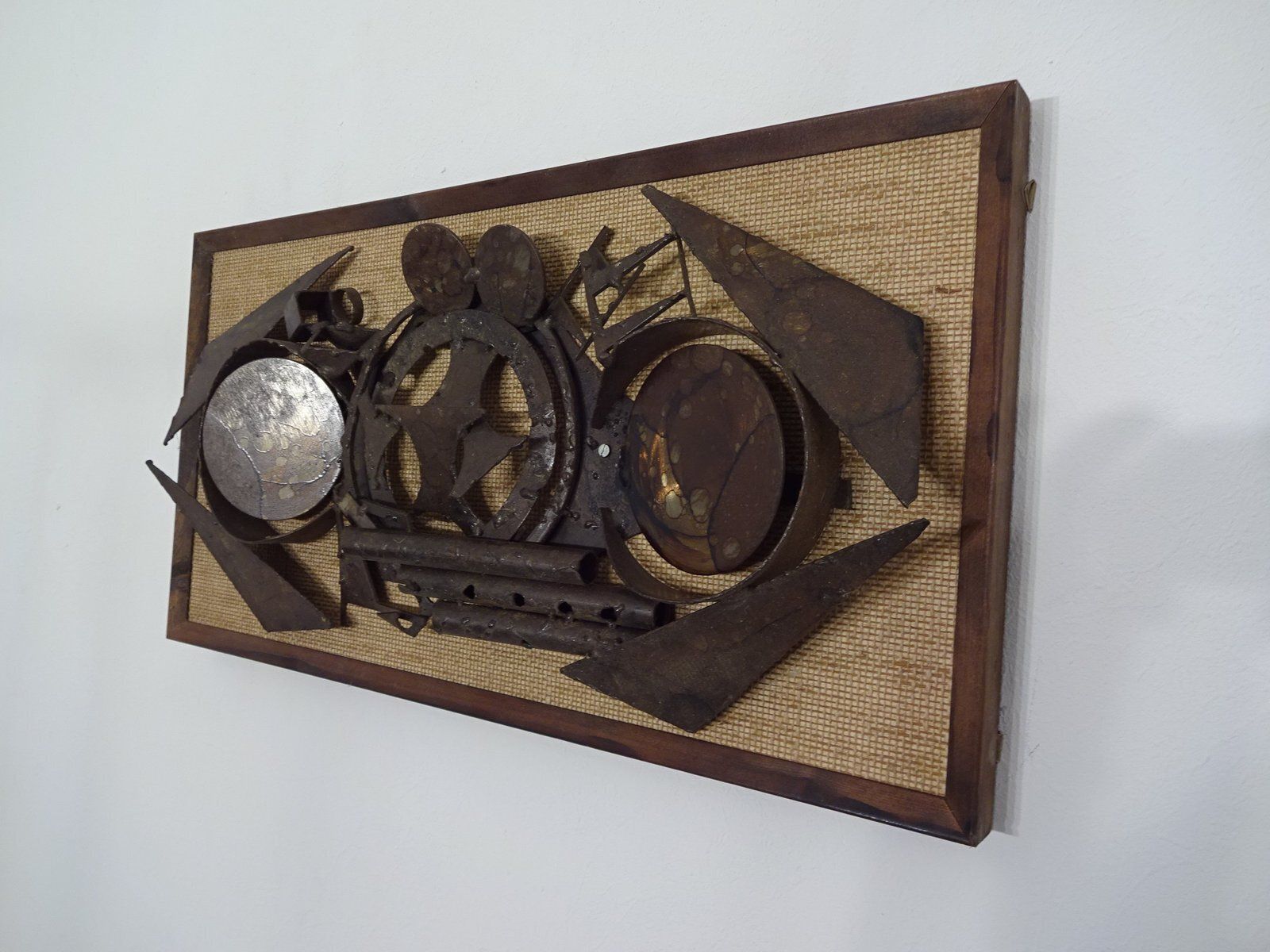 photo furniture Brutalist Metal Wall Panels By Henrik Horst, Denmark, 1960s, Set Of 2