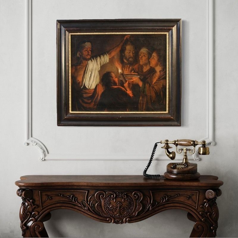 19th Century Flemish Painting, Salome With The Head Of St. John The Baptist photo vinterior
