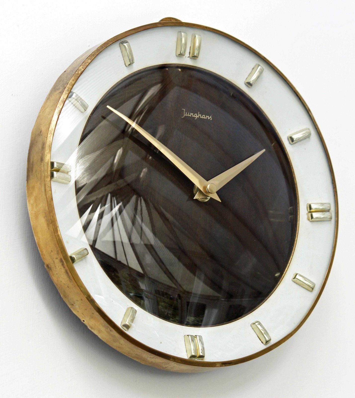 Vintage Junghans Wall Clock   24cm Mid Century German Retro Bauhaus Clock Wooden Gift Off The Wall Clocks photo furniture