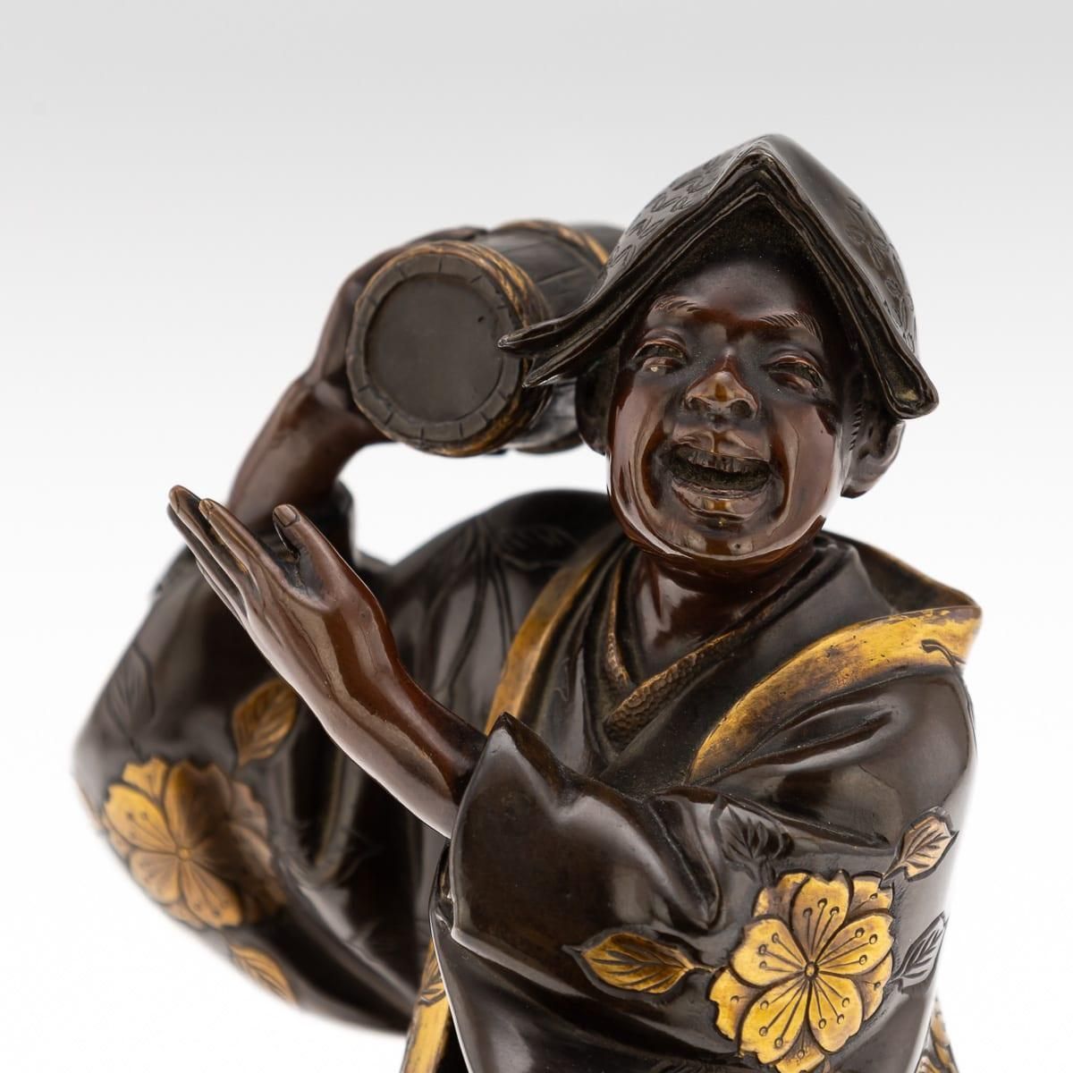 photo furniture 19thc Japanese Gilt Bronze Figure Of A Kawaraban By Miyao Eisuke Company C.1890