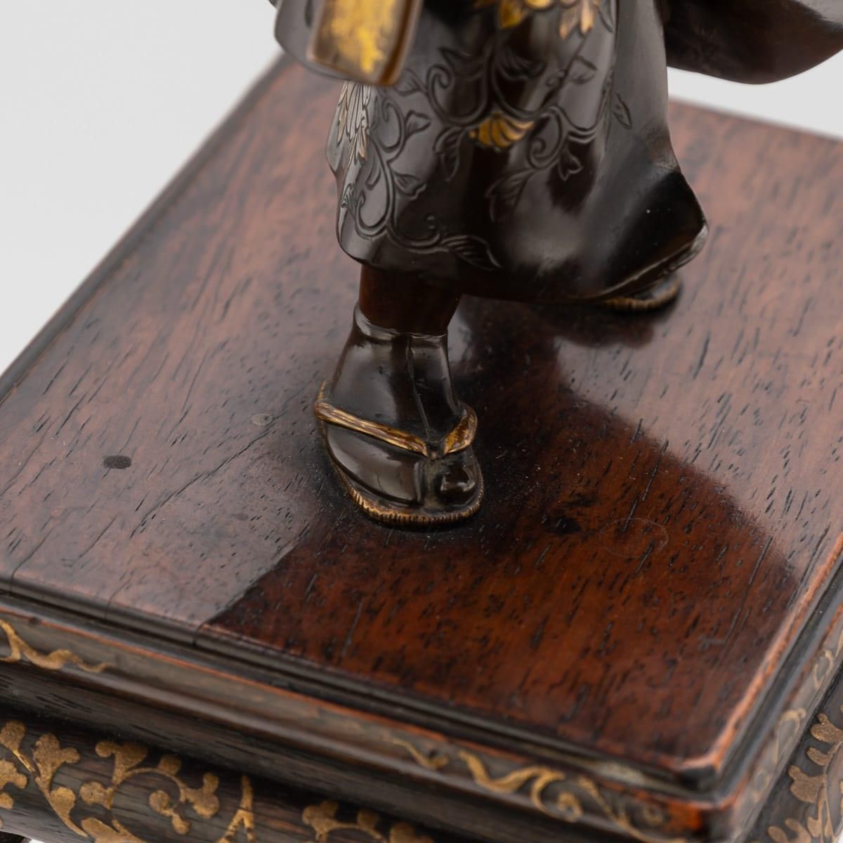 photo buy 19thc Japanese Gilt Bronze Figure Of A Kawaraban By Miyao Eisuke Company C.1890