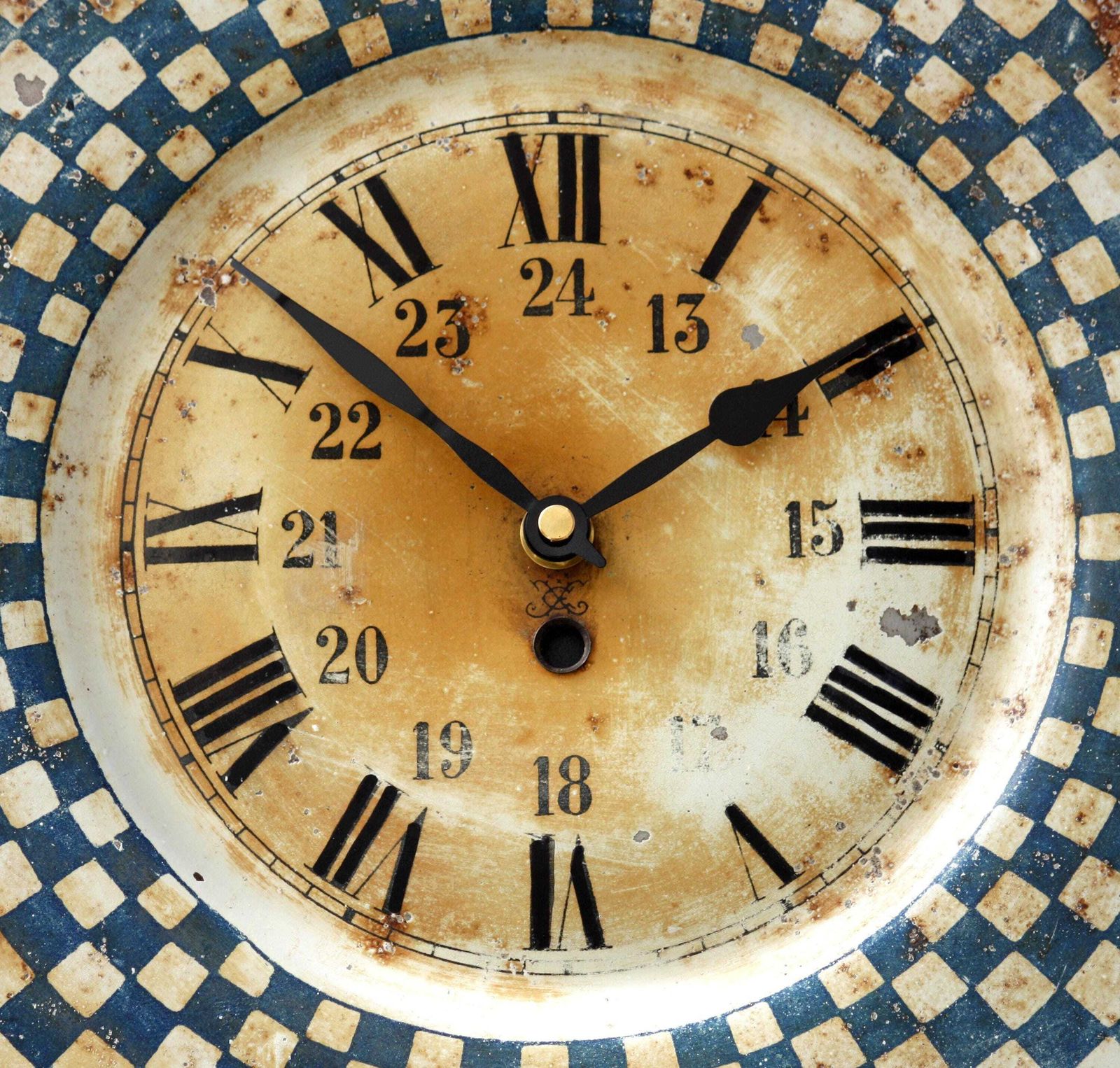 Vintage Japy Wall Clock   33cm French Metal Tin Retro Shabby Chic Art Deco Clock Toleware Gift Off The Wall Clocks photo Home Decor