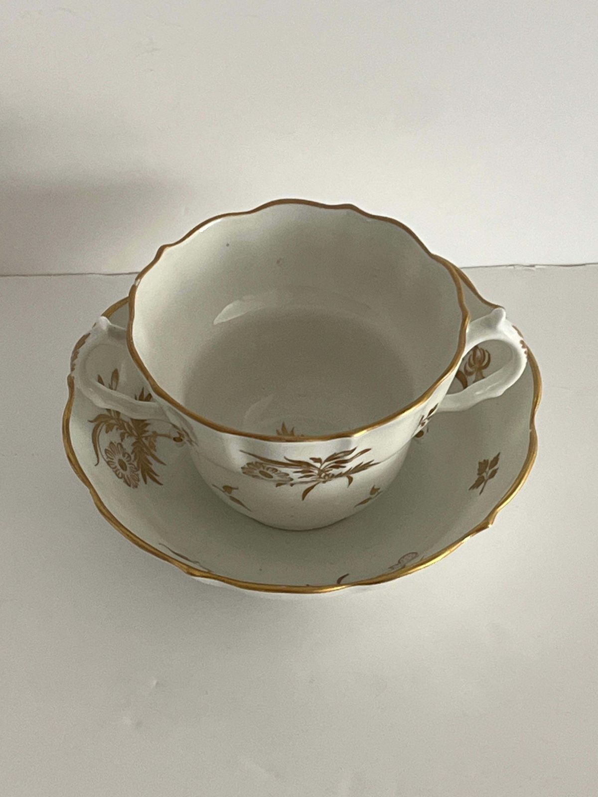 Lord & Lady Flight Collection Chocolate Cup & Underplate Flight Worcester ca. 1788 photo for sale