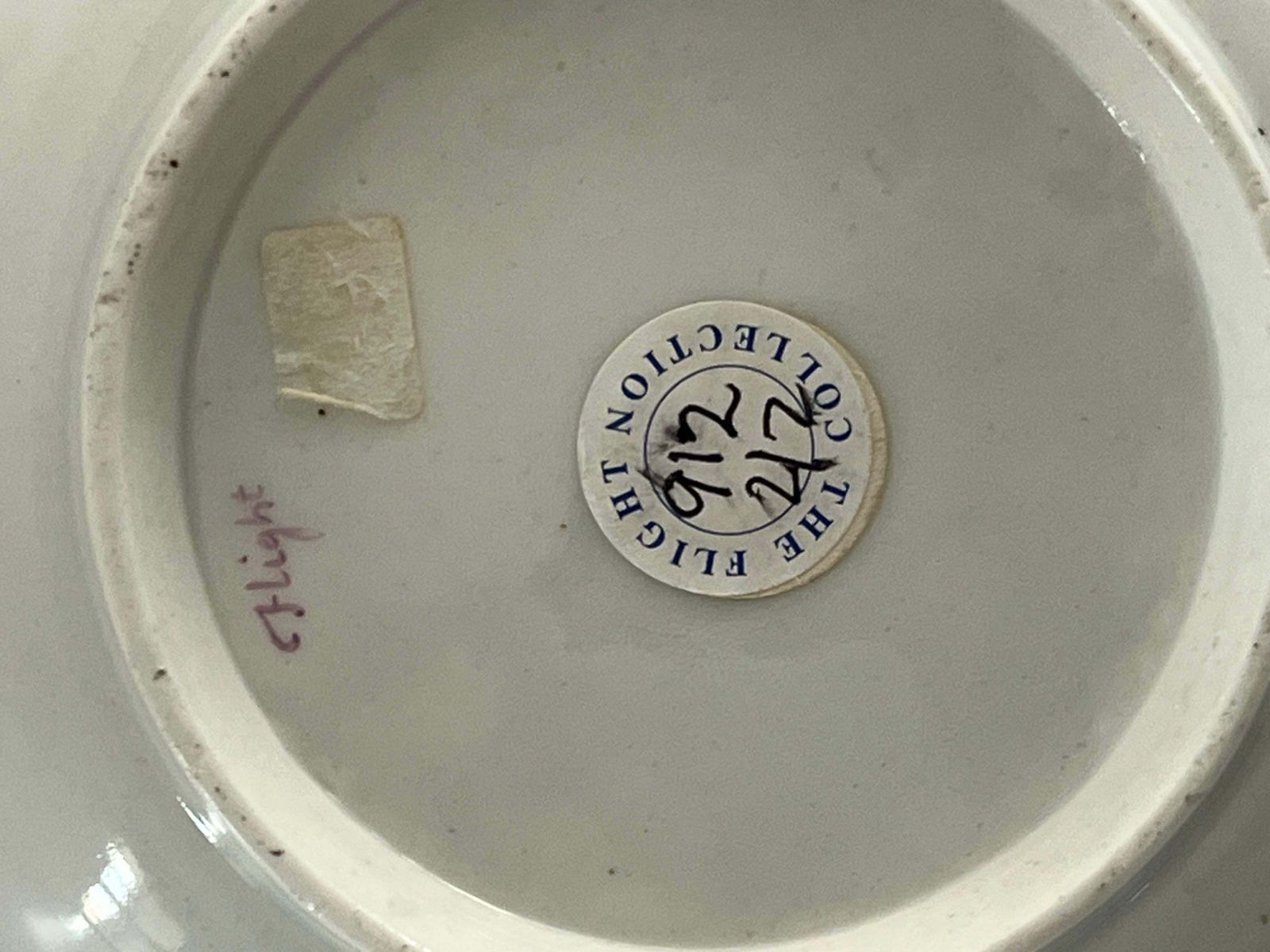 photo vintage Lord & Lady Flight Collection Chocolate Cup & Underplate Flight Worcester ca. 1788