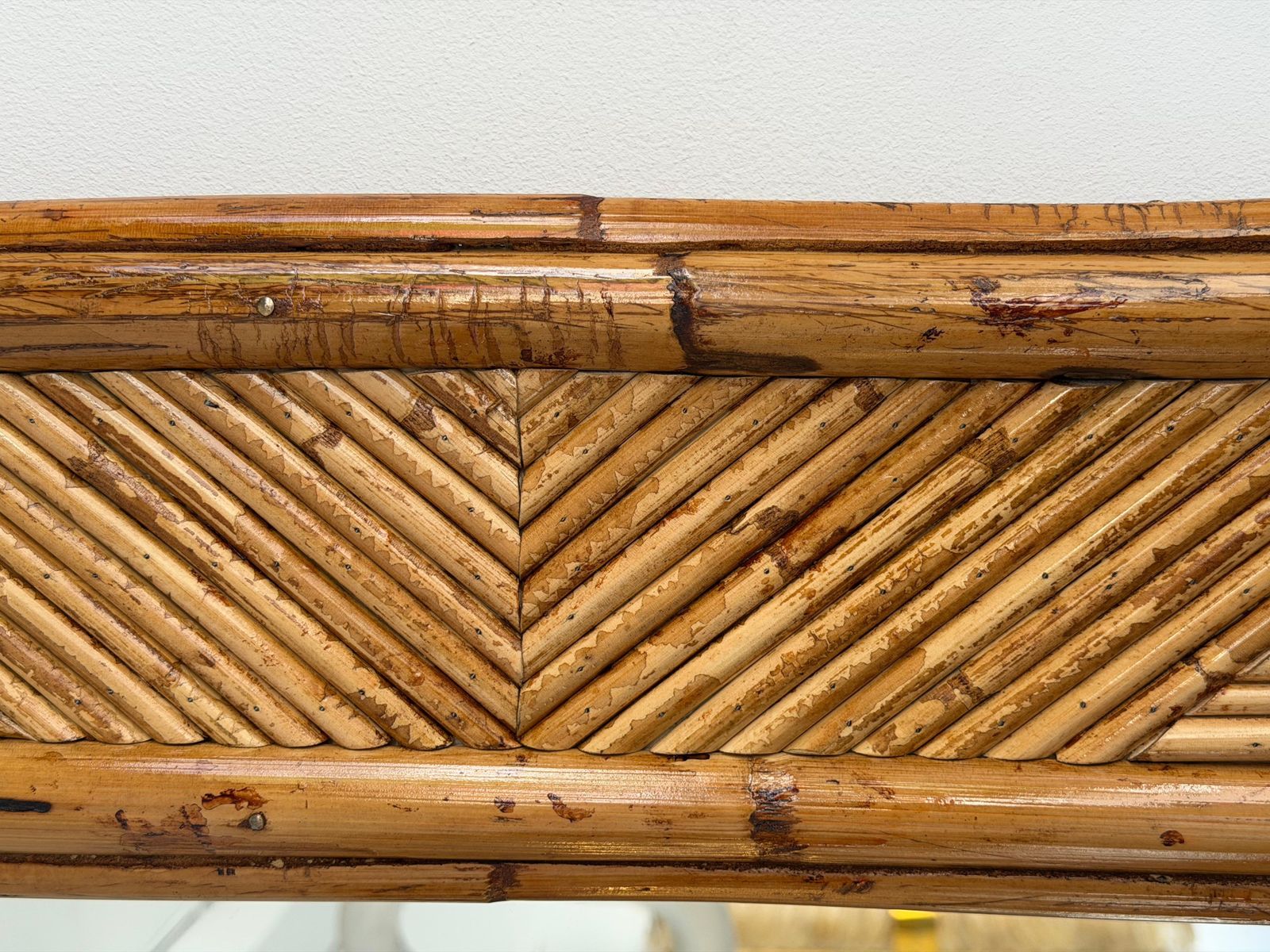 6305.0 Large Bamboo And Rattan Mirror By Vivai Del Sud. Italy, 1970s photo