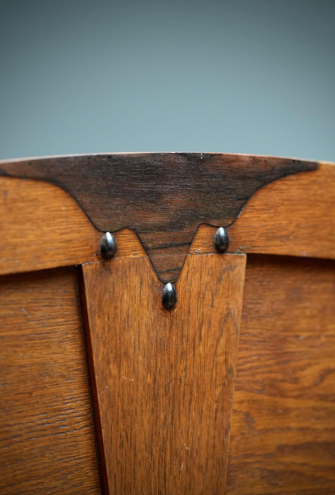 Art Deco Bar Cabinet In Solid Oak And Coromandel, Europe, 1930 photo for sale