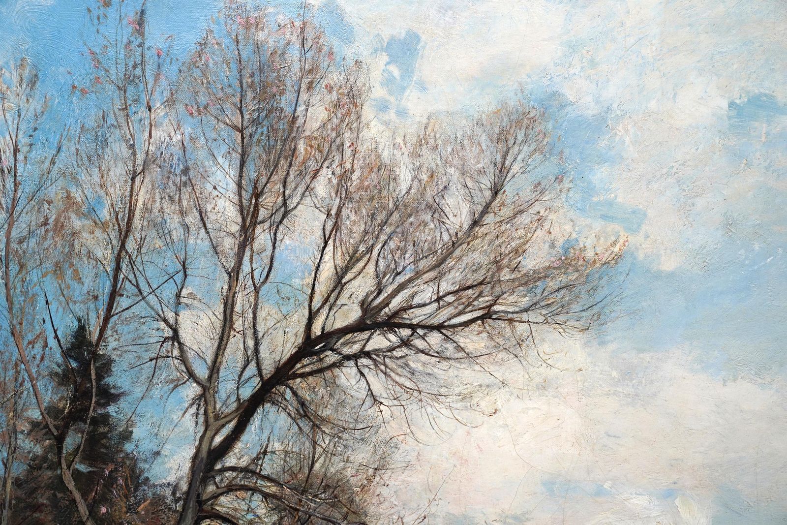 photo furniture Swans Nest Landscape   British Victorian Impressionist Art Exhib Oil Painting