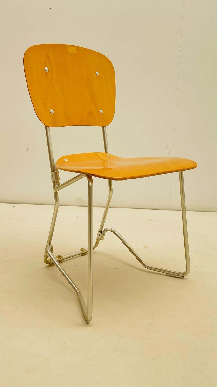 photo for sale Set Of 10 Aluflex Stacking Chairs By Armin Wirth For Ph. Zieringer Kg