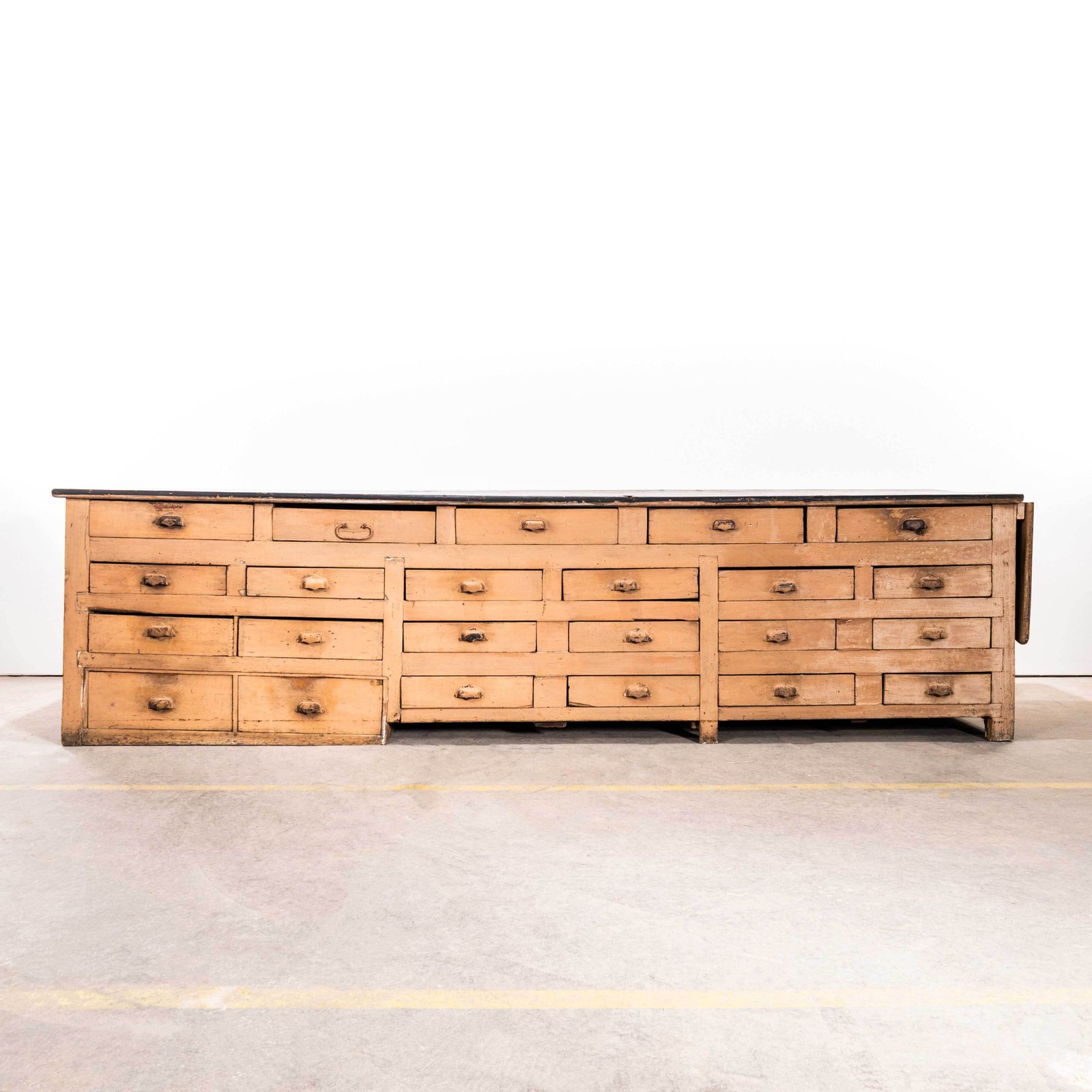 1930's Exceptional Very Large French Four Metre Bank Of Drawers