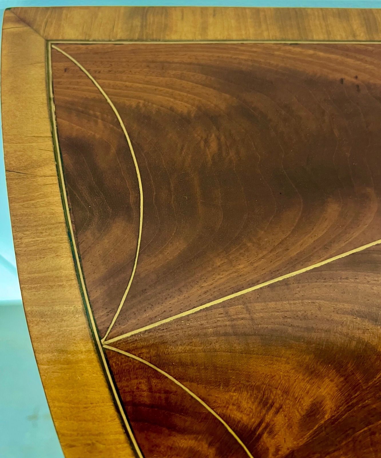 Attractive Sheraton Revival Inlaid Card Or Console Table photo for sale