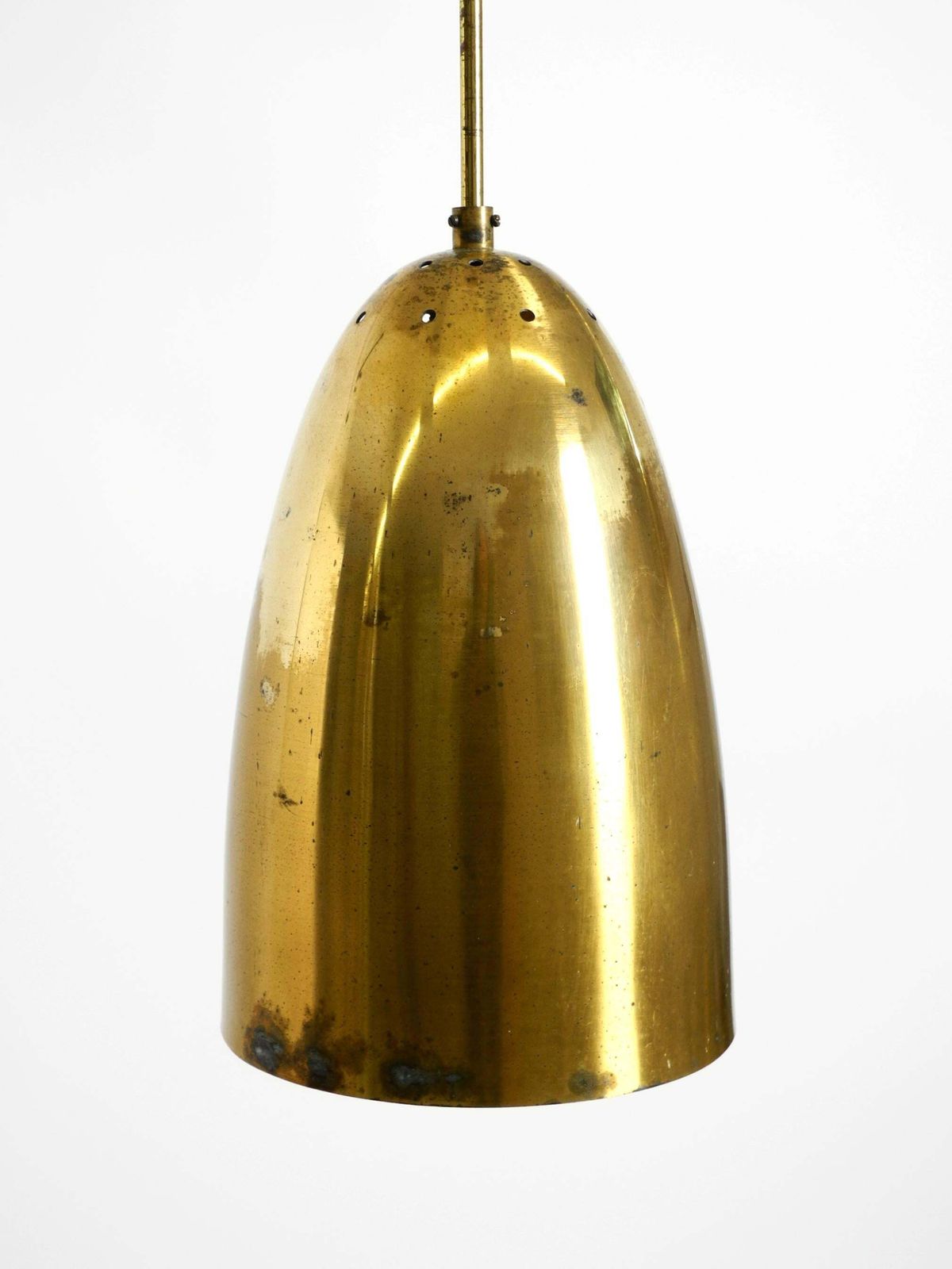 Hoogte verstelbare mid-century modern messing hanglamp photo 945.0