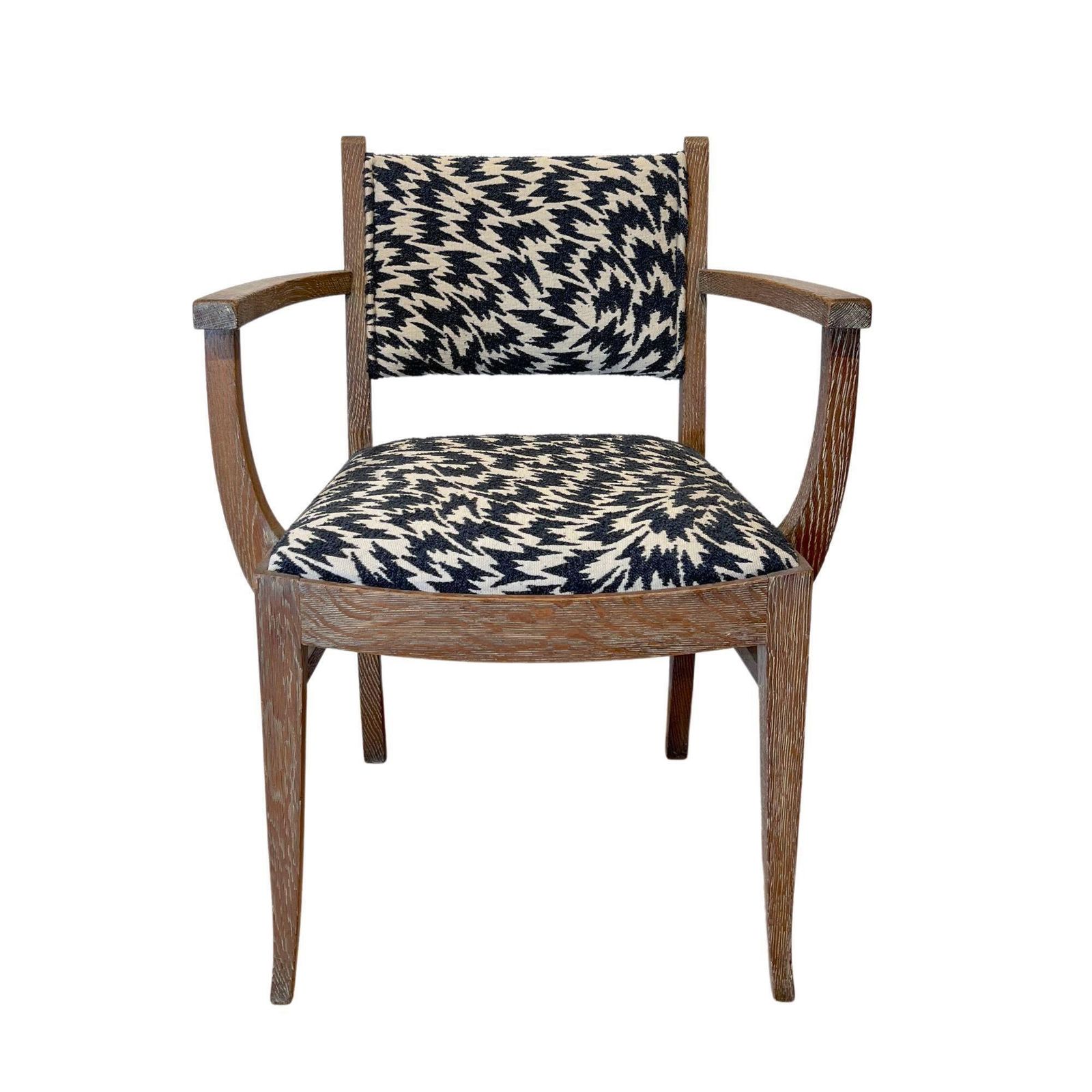 Pair Of Art Deco Armchairs, De Coene Frères, Limed Oak, Belgium Circa 1935 photo Meubels