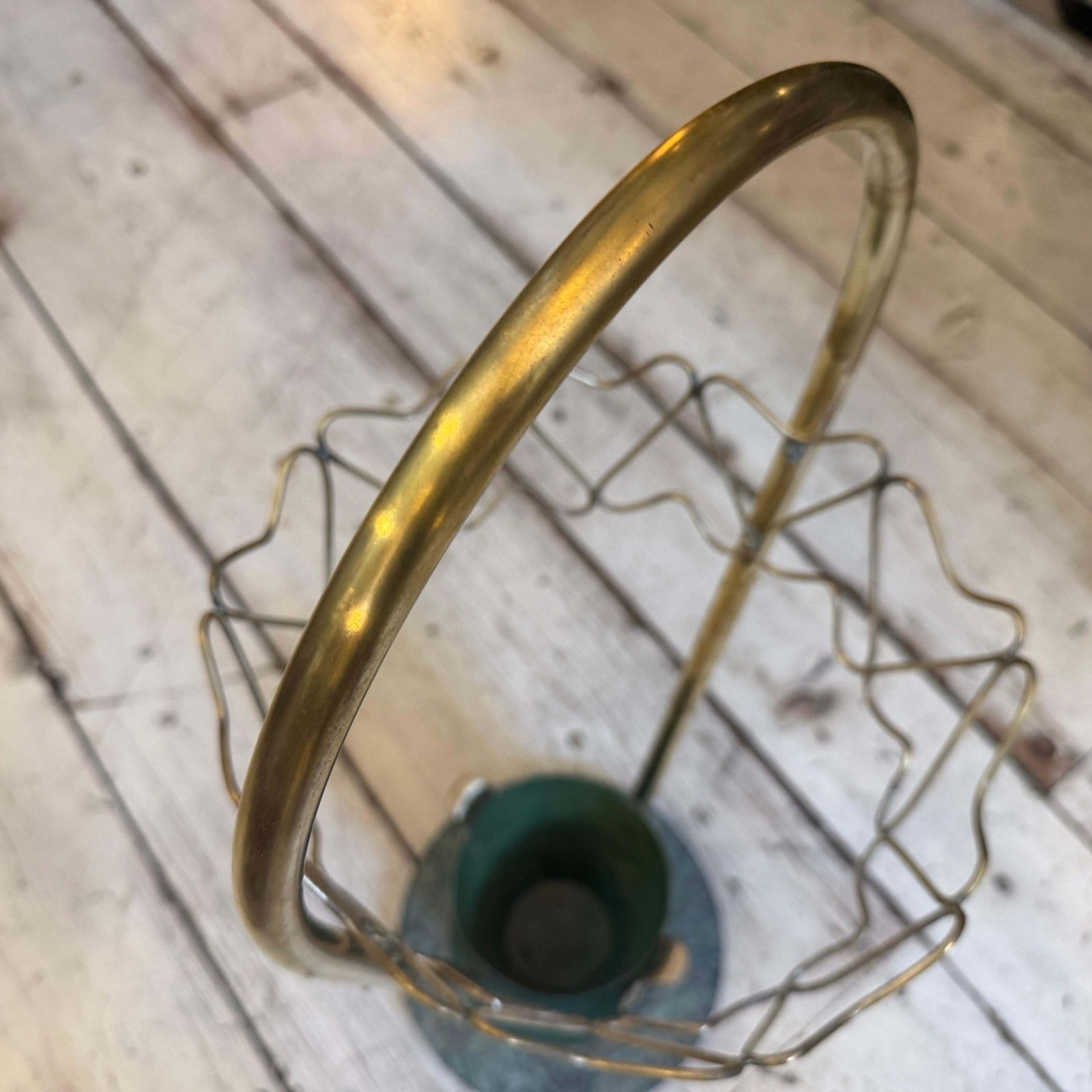 1950s Mid Century Modern Brass And Marble Umbrella Stand, Gio Ponti Style photo 1322.0