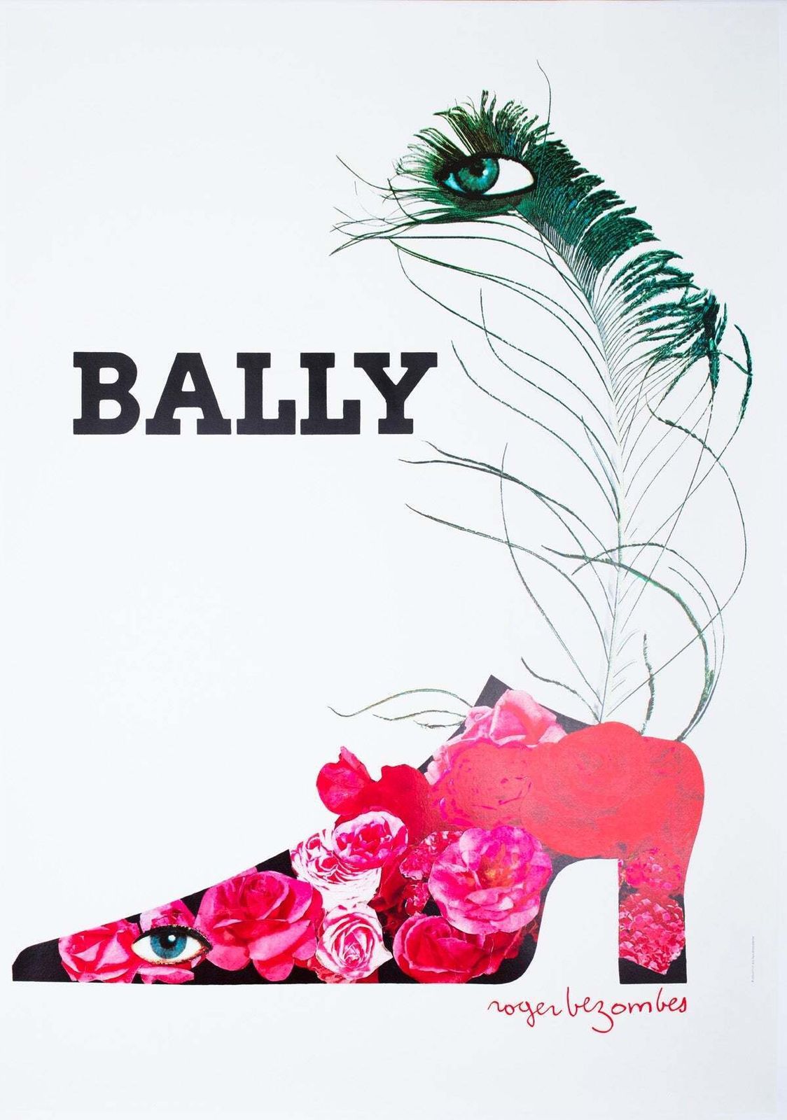 Bally Plume C1980 Shoe Advertising Poster, Roger Bezombes