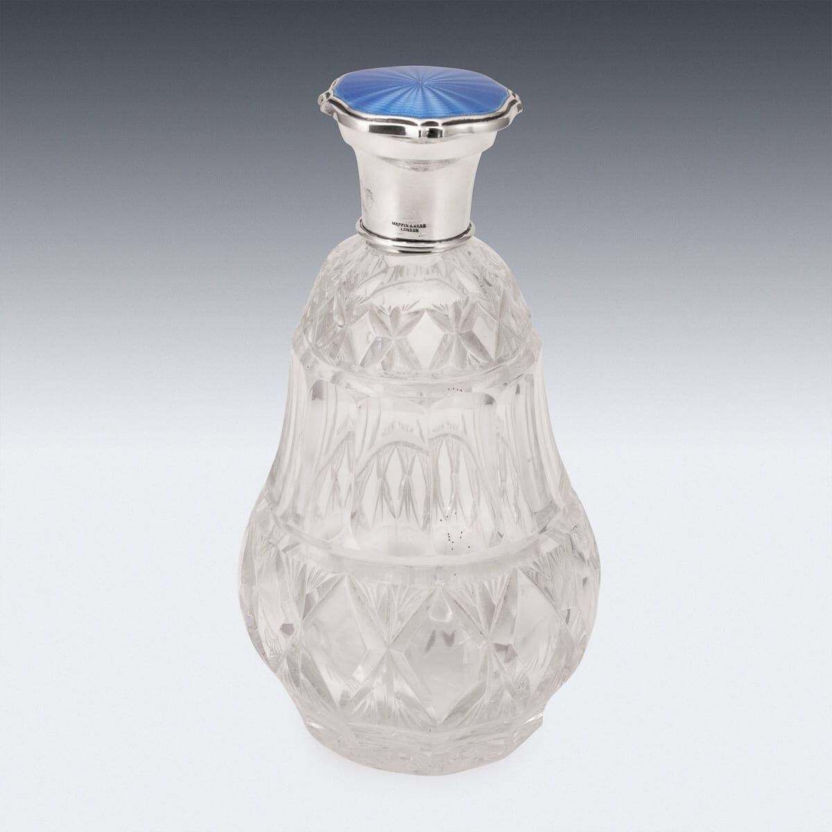 Antique Regency Cut Glass Scent Bottle By Mappin & Webb, Silver, 1812 photo Home Decor
