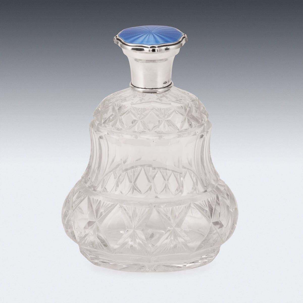 Antique Regency Cut Glass Scent Bottle By Mappin & Webb, Silver, 1812 photo 2032.0