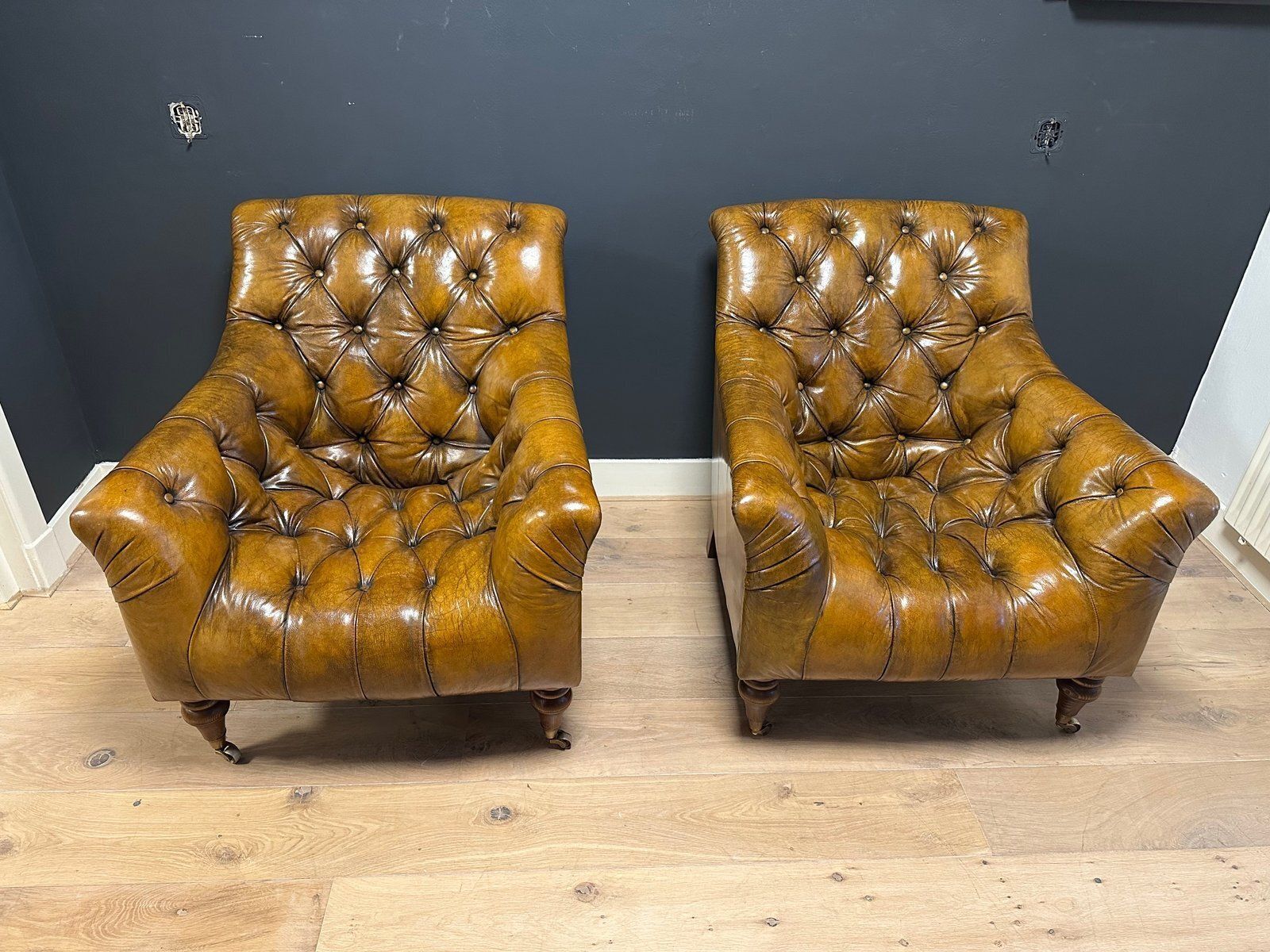 photo furniture Vintage Club Chairs, 2000s, Set Of 2