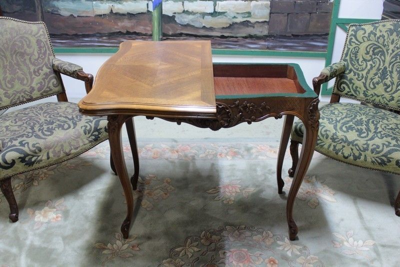 Table Louis XV Games Walnut 20th photo 2055.88