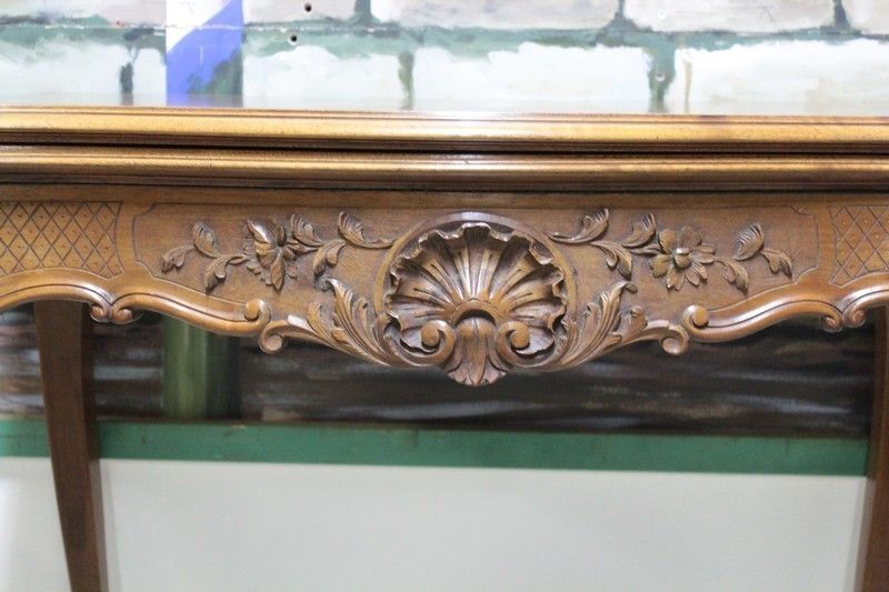 Table Louis XV Games Walnut 20th photo vintage