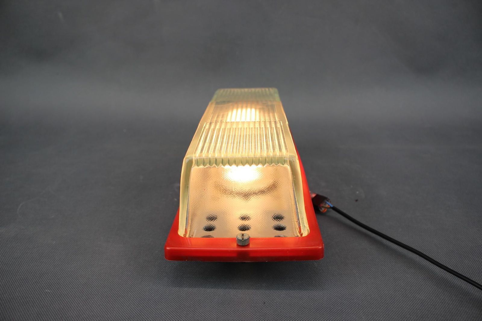photo for sale Tsjechoslowaakse Space Age wandlamp uit de jaren 1970 met rood plastic en glas
