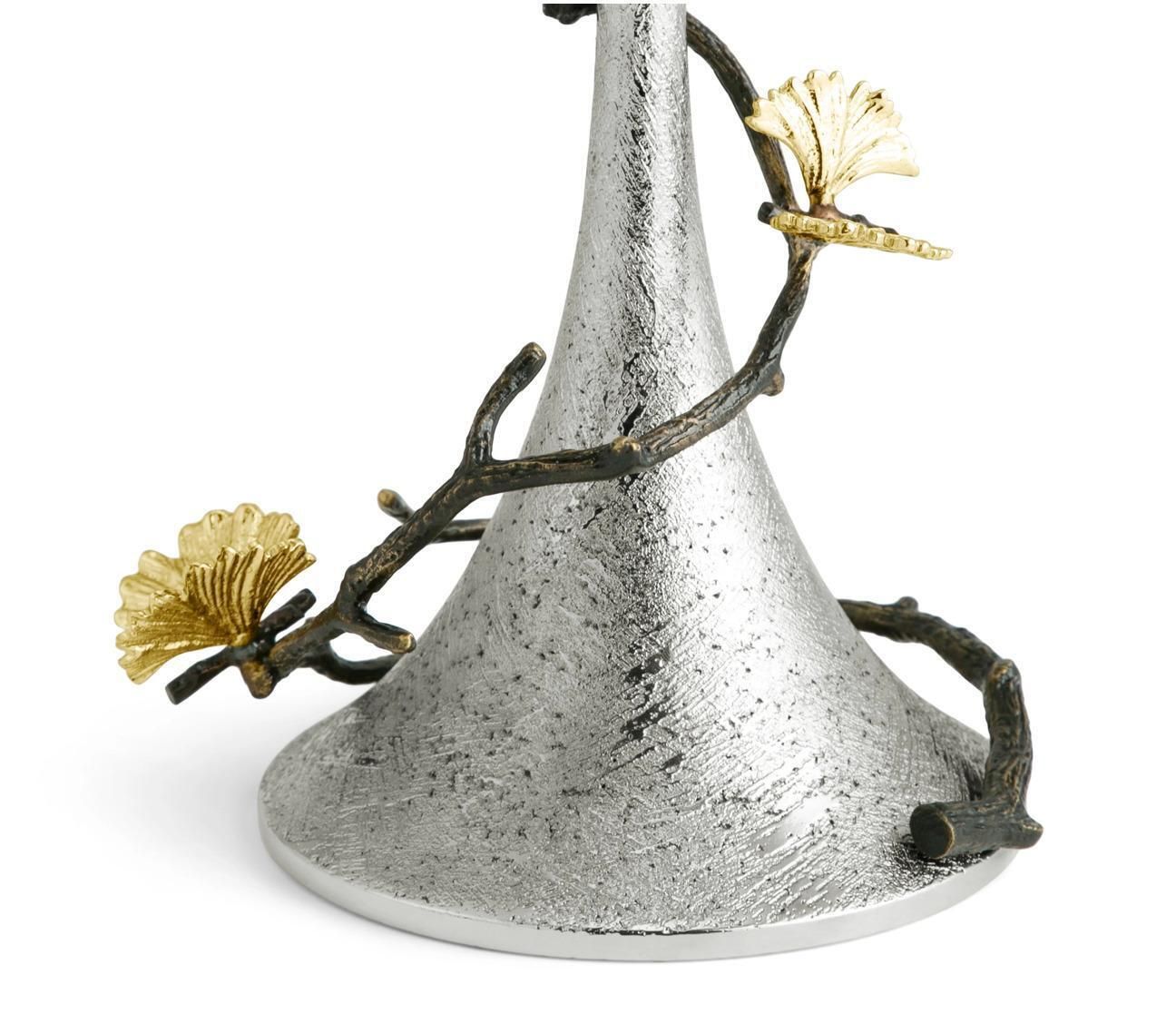Set Of 3 Butterfly Ginkgo Toilet Paper Stands In Brass photo Home Decor