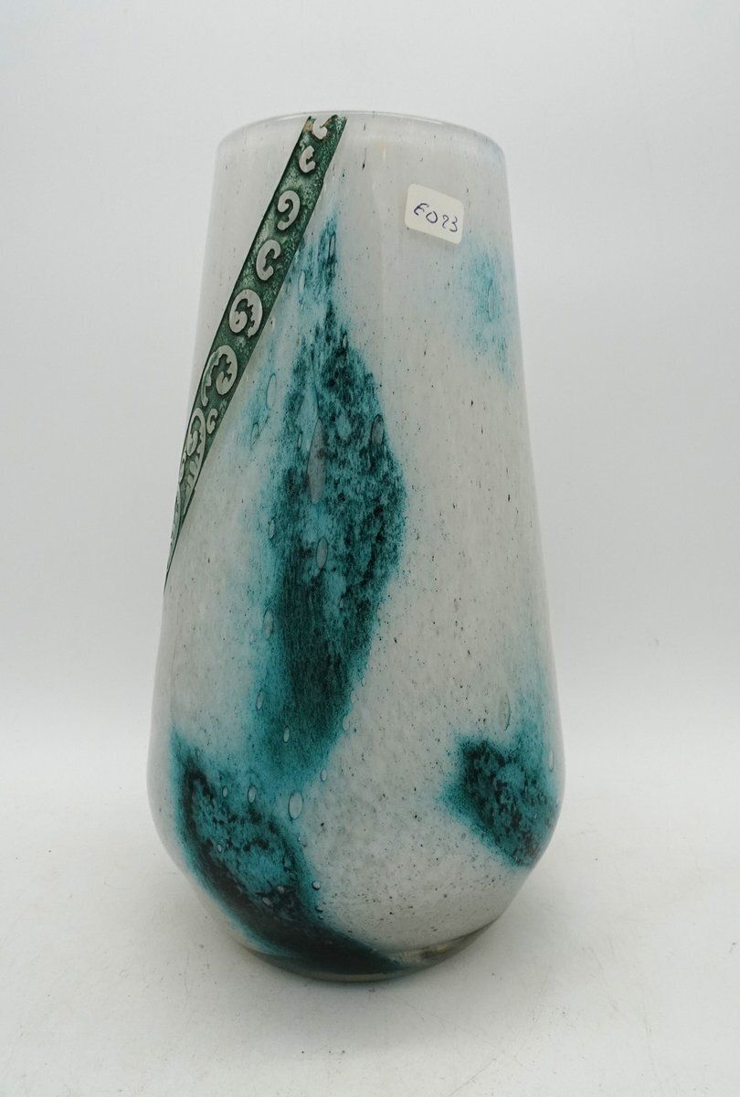 Acid Cameo Art Glass Vase With Bird Pattern From Legras, 1920s photo vinterior