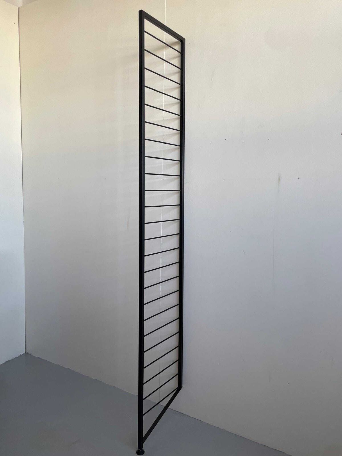 200cm X 35cm Black Staples Ladderax Ladder Tall One Foot, 2 Metre Lean (05a)