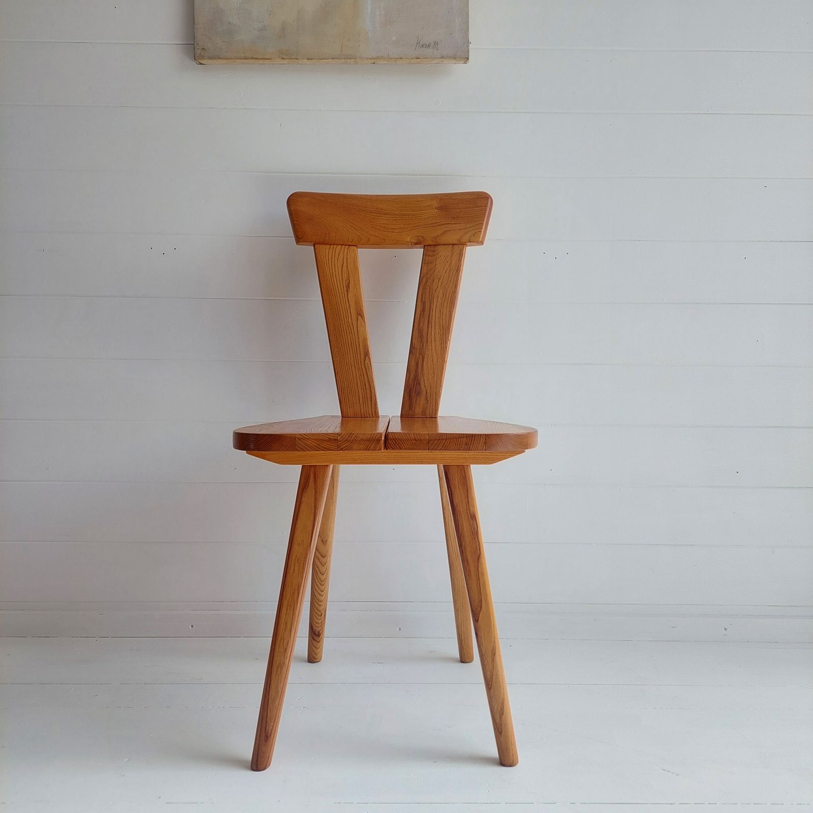 Mid Century Zydel Pine Dining Chair Vintage Accent Chair By ład  Poland 40s photo Furniture