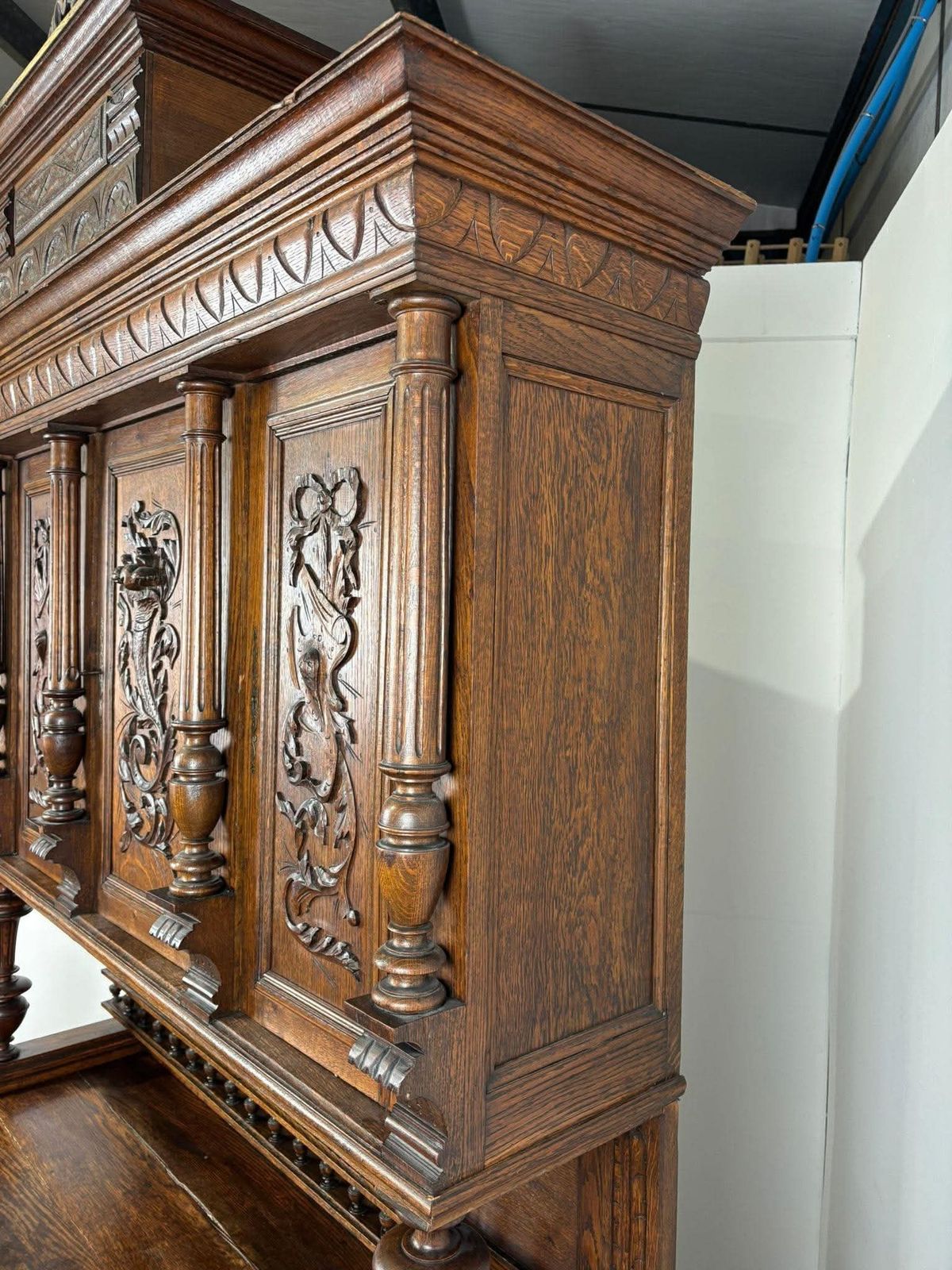 19th Century French Renaissance Style Carved Oak Buffet Sideboard photo 1699.0