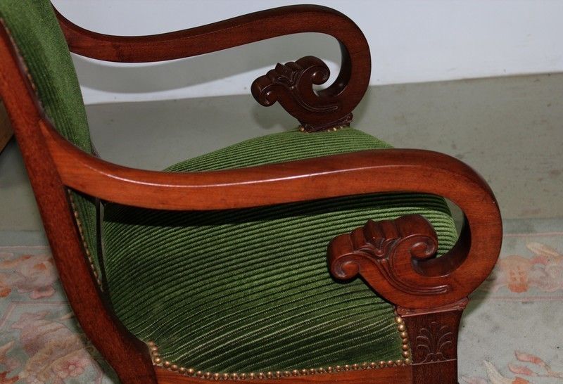 Pair Of Restoration Armchairs In Mahogany Of Cuba photo 2940.65