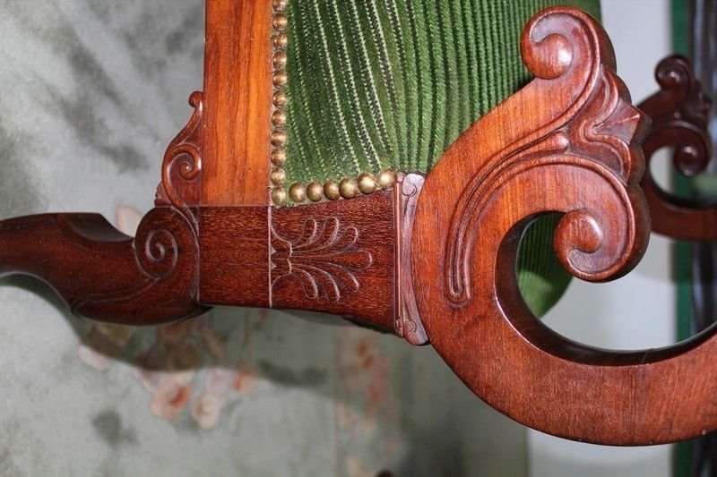 Pair Of Restoration Armchairs In Mahogany Of Cuba photo vinterior
