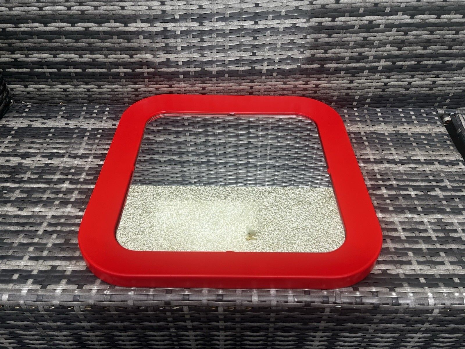Mid Century 60's Space Age Red Pop Art Wall Mirror Habitat Conran Italian Style photo buy