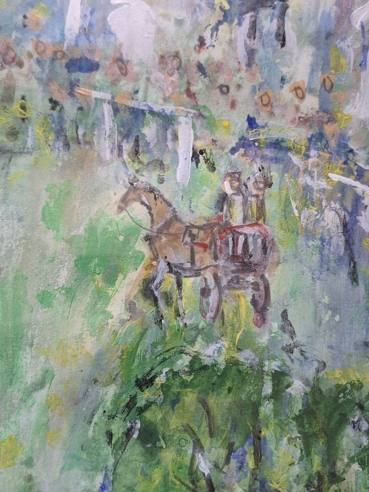 photo vinterior Expressionist  Michael Gibbison Watercolour Carriage Driving Lincolnshire Show