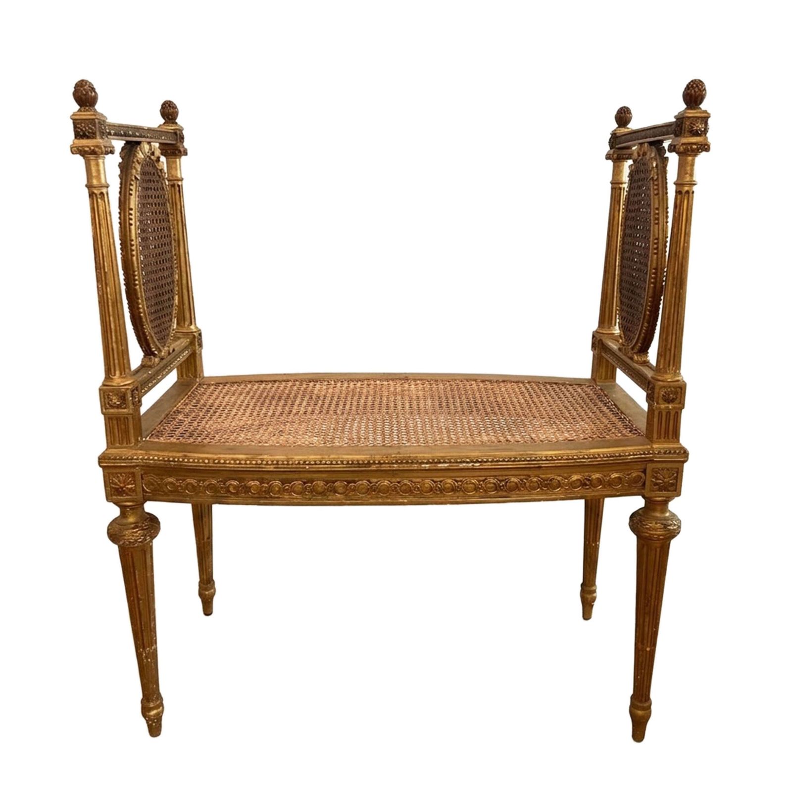 French 1920s Giltwood And Cane Seat photo furniture