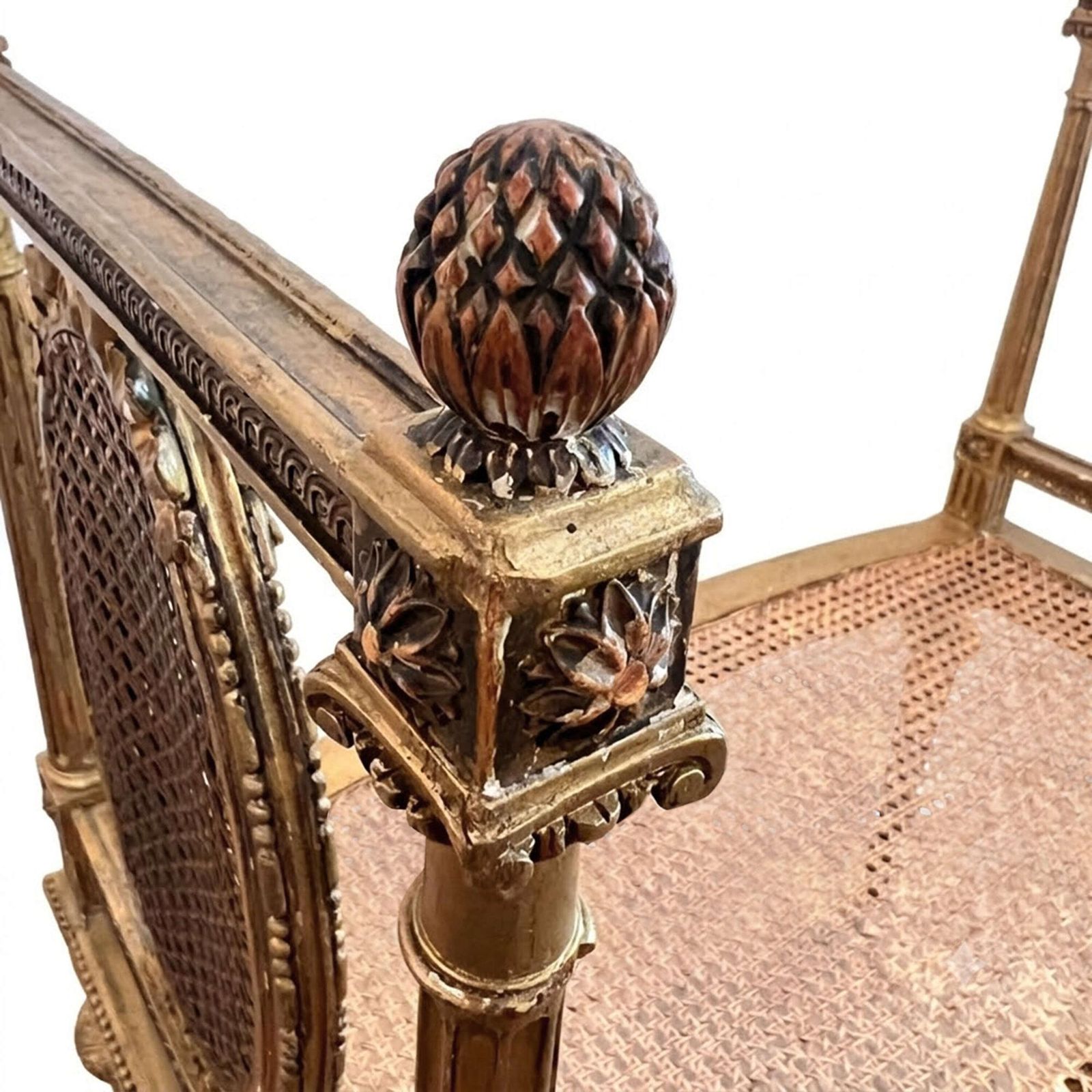French 1920s Giltwood And Cane Seat photo Furniture
