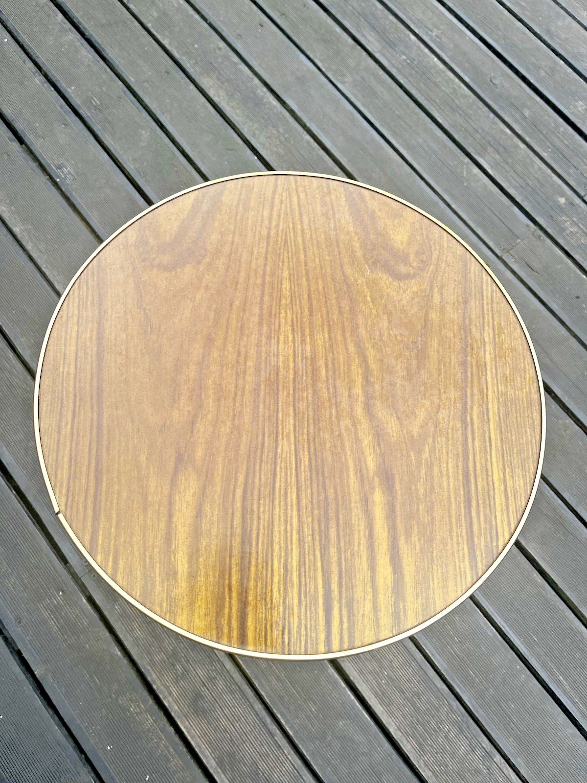 60.0 Mid Century Dansette Retro Faux Wood Laminated Occasional Coffee Side Table 60's photo