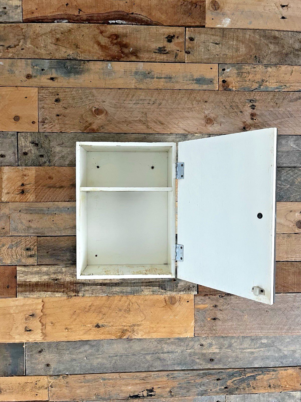 Mid Century 50's Bathroom Mirrored Wooden Cabinet Vintage Medicine First Aid 60s photo furniture