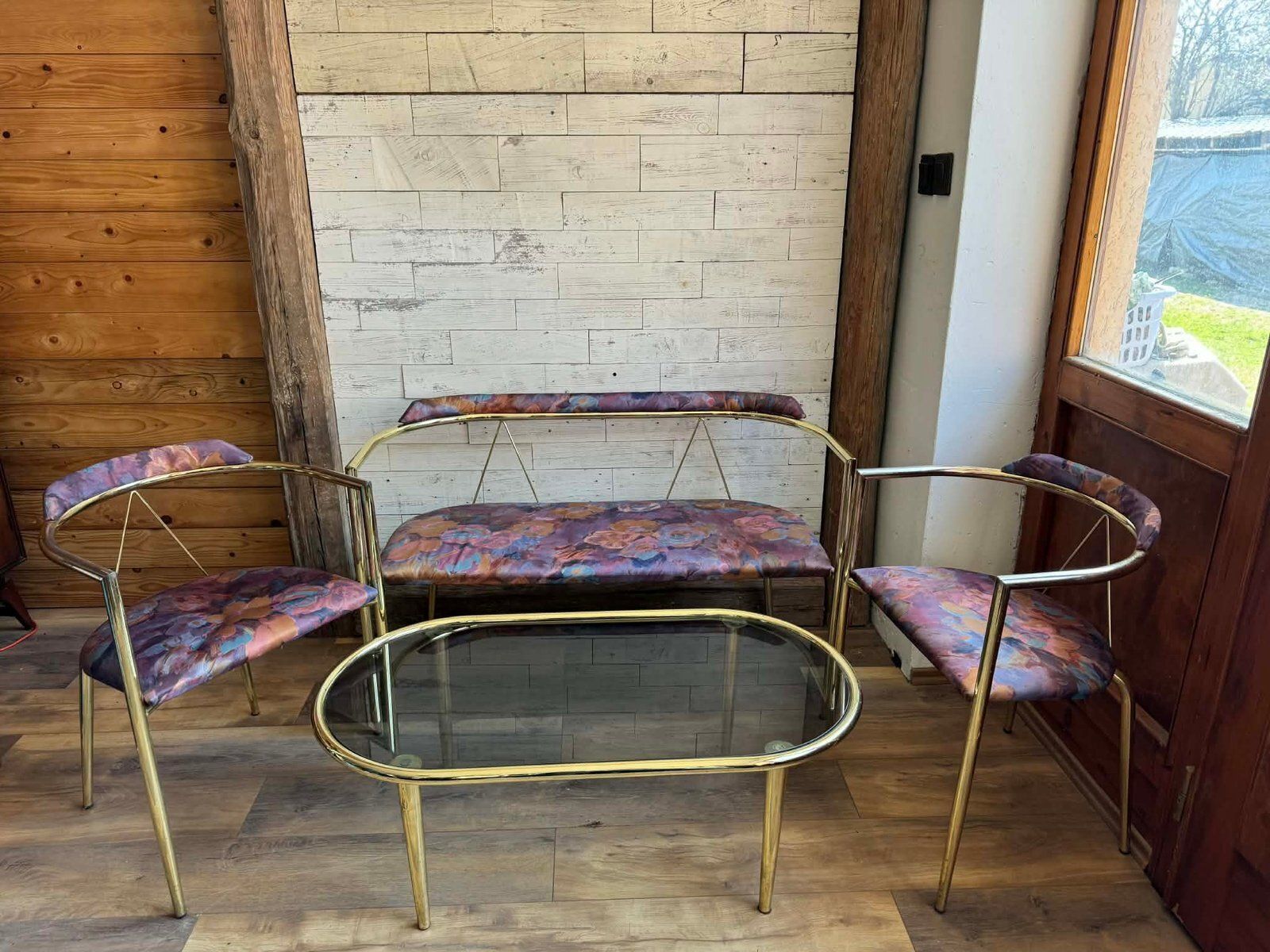 Mid-Century Modern Zitset in Messing, jaren 1960, Set van 4